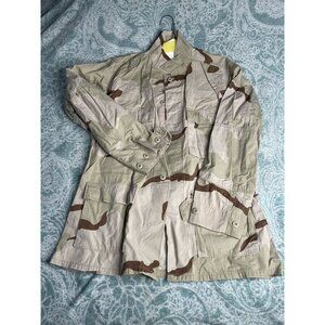 Vintage Military Jacket Mens Medium Long Desert Storm Camo‎ 1999 90s Combat USA